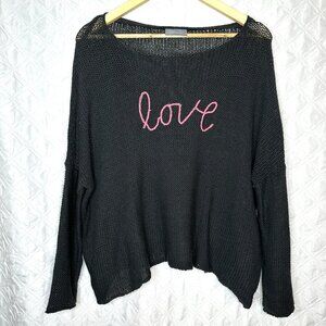 Resort Quiet Luxury Boho open knit sweater. Wooden Ships by Paola Buendia, S/M